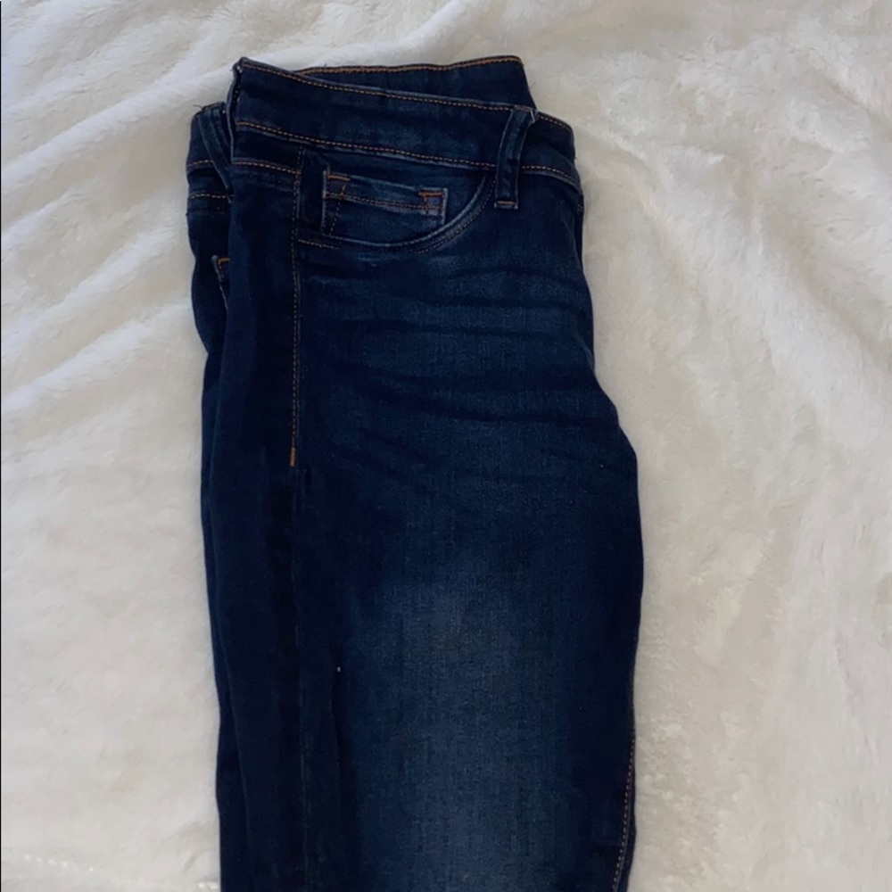 Dark blue jeans